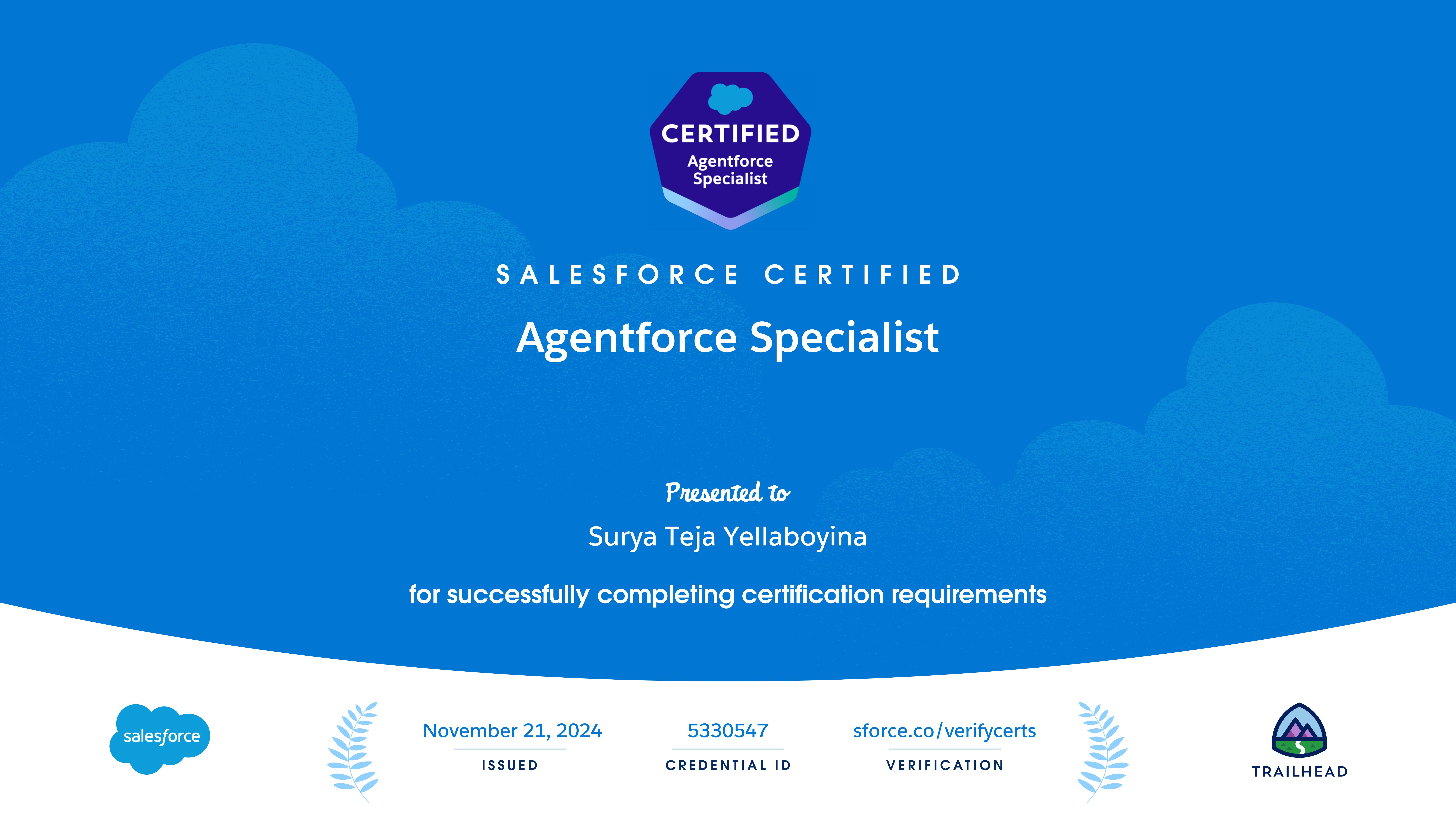 Salesforce Agentforce Specialist